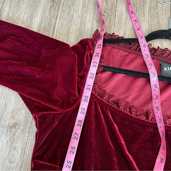 Killstar imperia red velvet dress - Picture 9 of 10